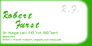 robert furst business card